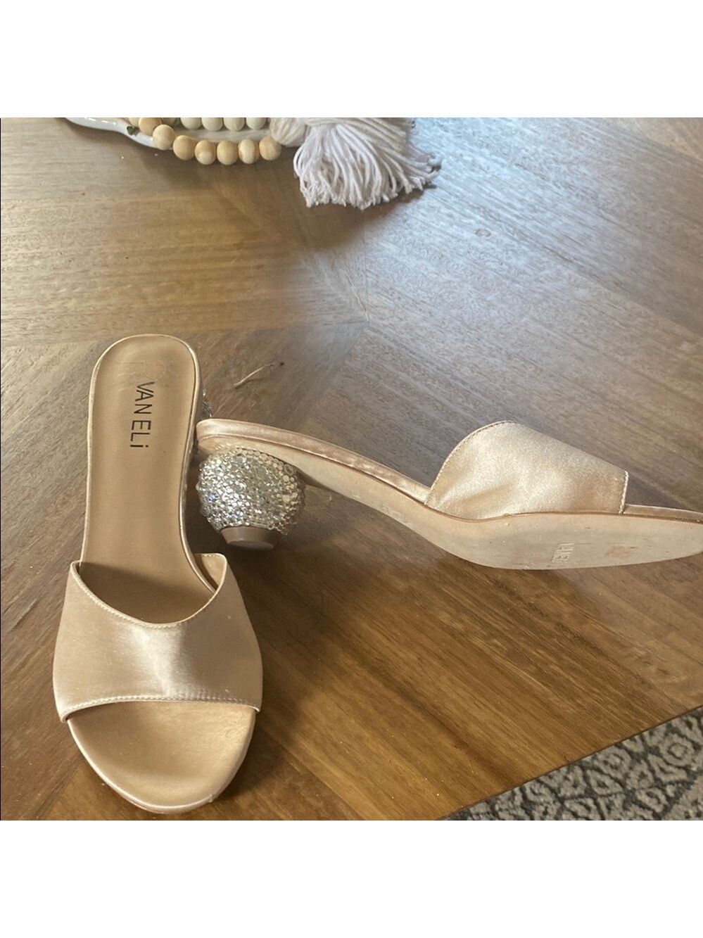 Vaneli soft tan Heels Elegant Kitten Slip-On